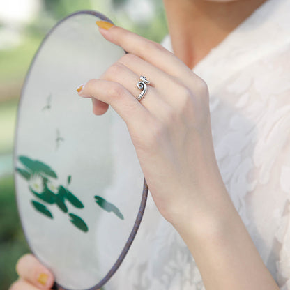 S925 Thai silver ring Sun Wukong tight hoop curse, golden hoop ring