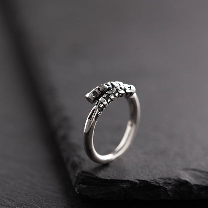 S925 Thai silver ring Sun Wukong tight hoop curse, golden hoop ring