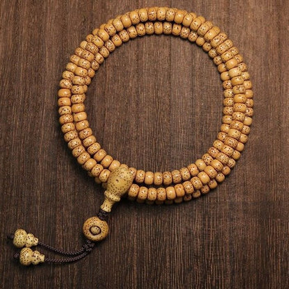 Star Moon Bodhi 108 Beads Bracelet – Fortune Gourd Version