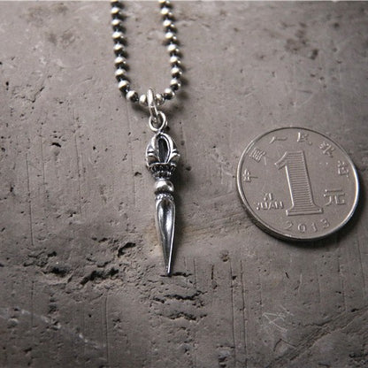 S925 sterling silver vintage vajra necklace pendant