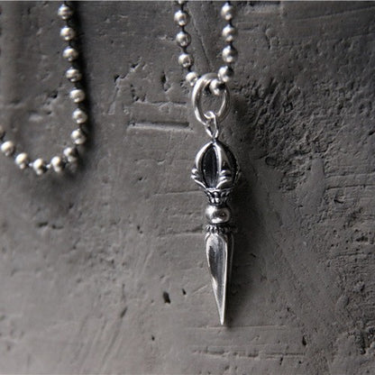 S925 sterling silver vintage vajra necklace pendant