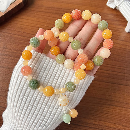 Handmade Rainbow Cloud Bodhi Bracelet – Vibrant Colorful Design