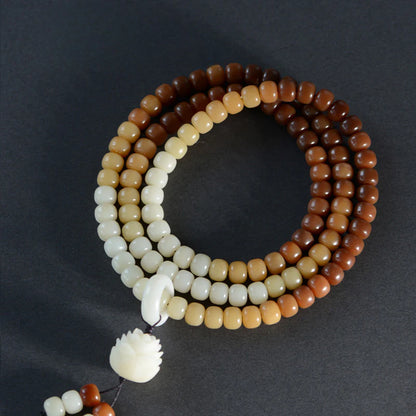 Bodhi Bracelet 108 Mala Beads Candy Gradual Change Color Lotus Bracelet