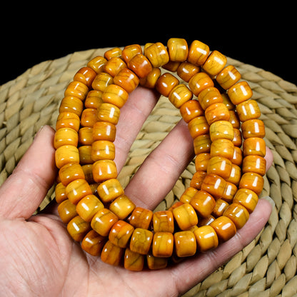 Yak bone bracelet 108 bones Tibetan prayer beads ox bone play barrel beads bracelet