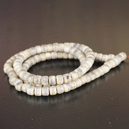 Yak bone old weathered Tibetan barrel bead bracelet with 108 beads