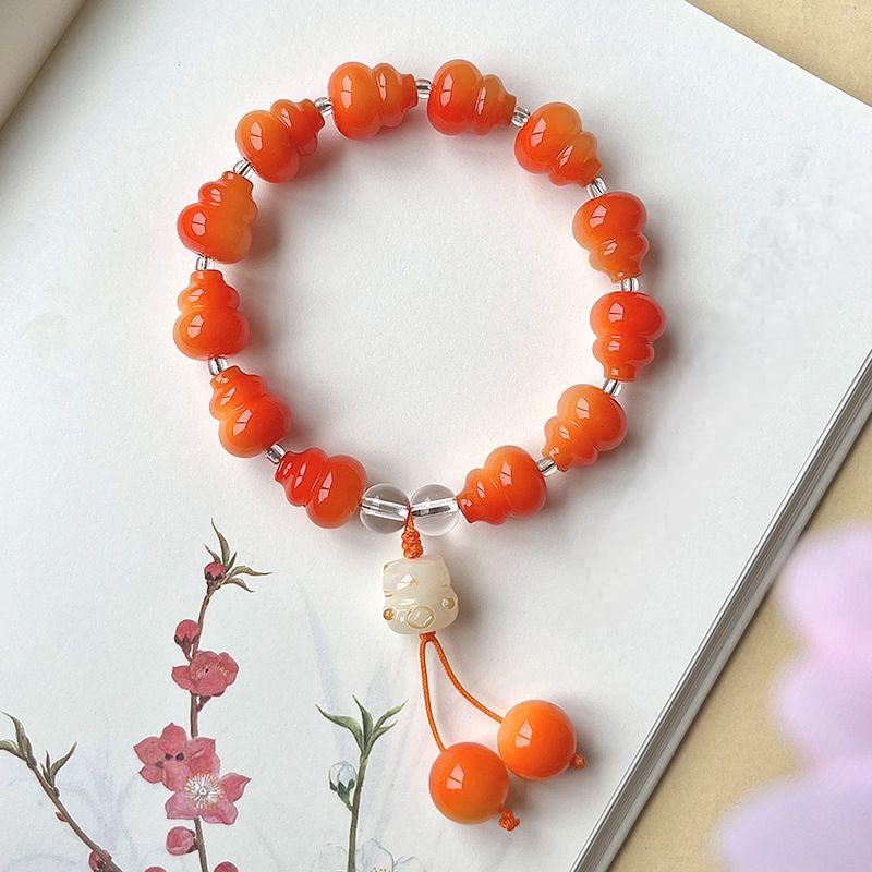 Wholesale gourd-shaped bodhi bracelets, various colors available, 12-14 mm