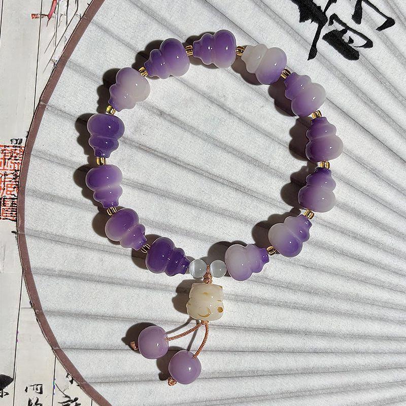 Wholesale gourd-shaped bodhi bracelets, various colors available, 12-14 mm