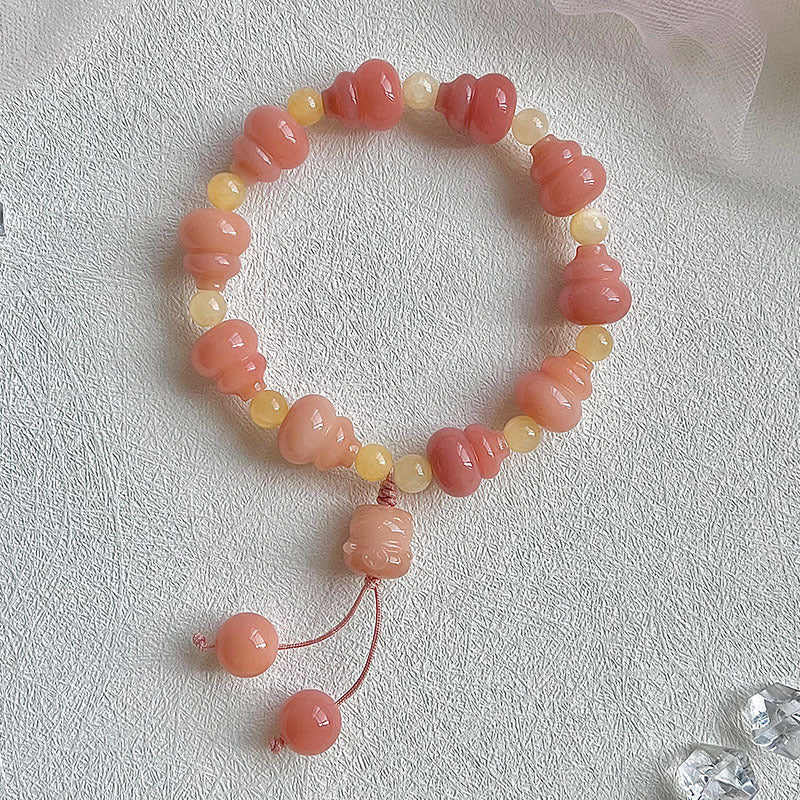 Wholesale gourd-shaped bodhi bracelets, various colors available, 12-14 mm