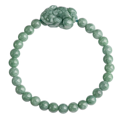 Grade A Jade Pixiu Feng Shui Bracelet – Attracts Wealth and Protects Financial Luck