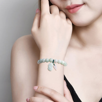 Natural Burmese A-Grade Icy Jade Pixiu Bracelet - Get Rich Overnight