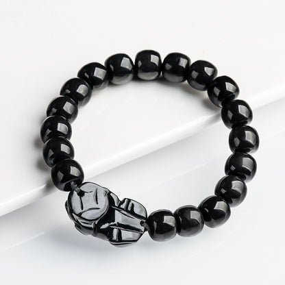 Natural Jade Black Pixiu Bracelet – Unleash Power, Embrace Wealth
