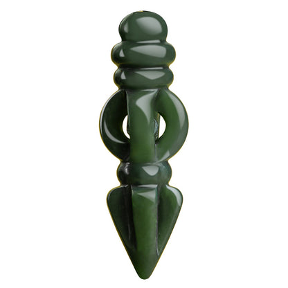 Natural Dark Green Jade Pestle Pendant – A Combination of Strength and Softness