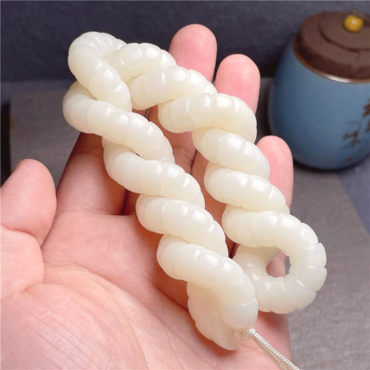 Bodhi Bracelet 108 Handcrafted Angled-Cut Bodhi Seed Mala Stress-Relief Beads