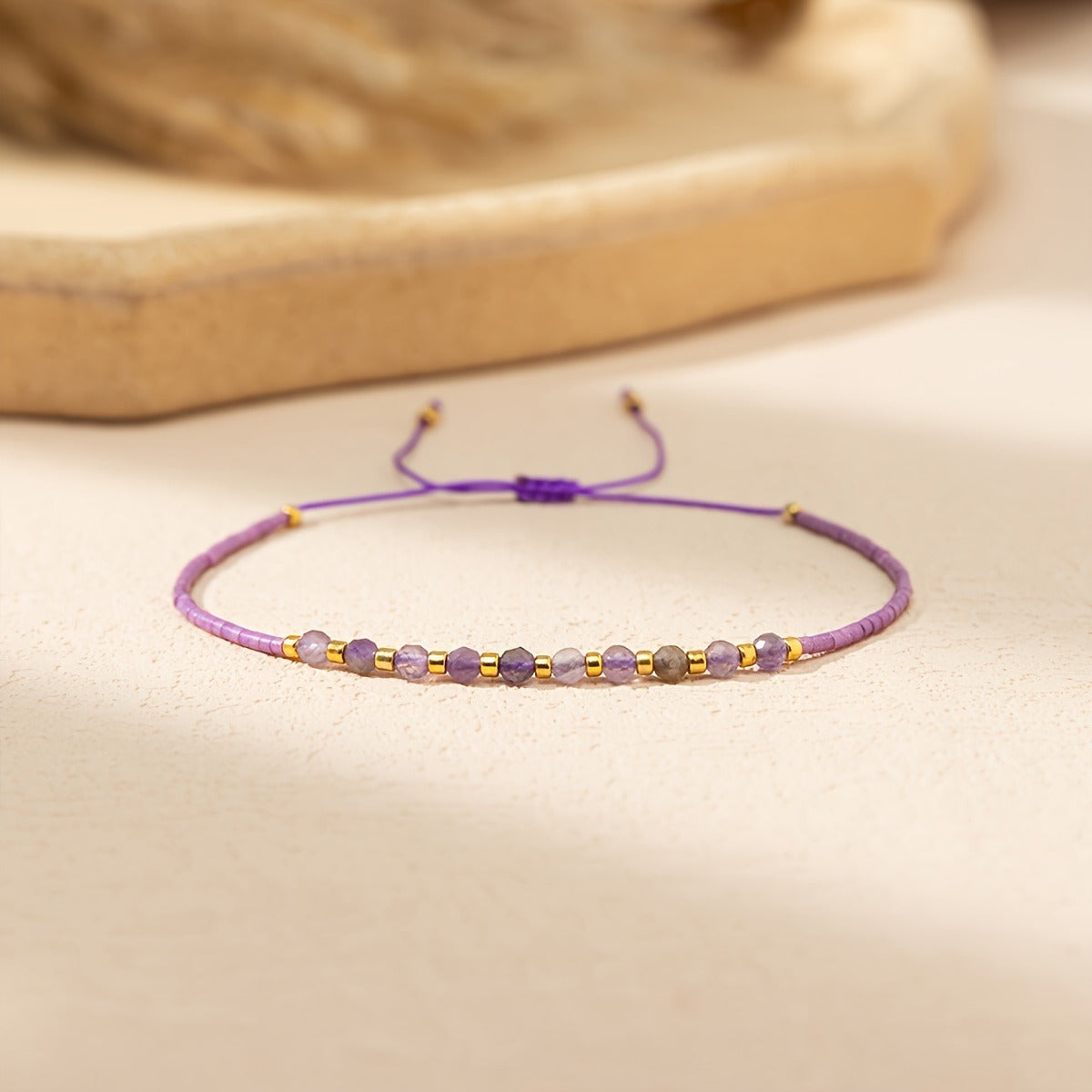 Bohemian Handwoven Natural Stone Bracelet Colorful Jewelry