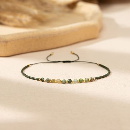 Bohemian Handwoven Natural Stone Bracelet Colorful Jewelry