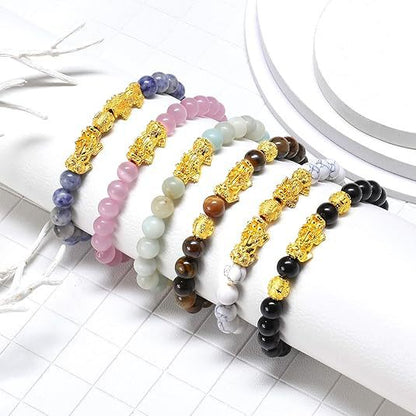 Feng Shui Fortune Tiger Eye Pixiu Bracelet Collection Multiple options available