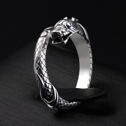 925 Silver Adjustable  Dragon Ring