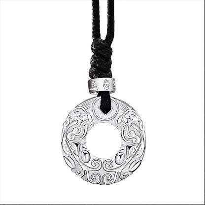 Men's 999 sterling silver Pixiu pendant necklace